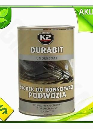 Ve антикоррозионное средство k2 durabit new version черный 1л битумное покрытие для защиты днища автом n6w_ver