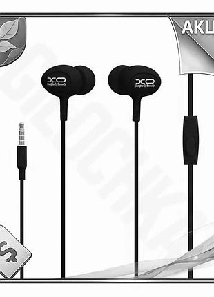 Ve навушники провідні xo s6 new version чорні вакуумні для смартфонів та планшетів з мікрофоном та рег n6w_ver