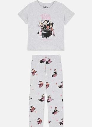 Жіноча піжама primark hocus pocus boyfriend pajama set для дому та сну сірий