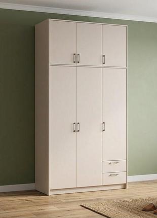 Шафа для одягу doros ронди кашемір 3дсп 121х52х260 (80738485) висока корпусна містка