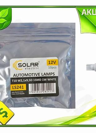 Ve автолампа led 12v t10 new version 1w белая для замены освещения в авто светодиодная 10шт n6w_ver