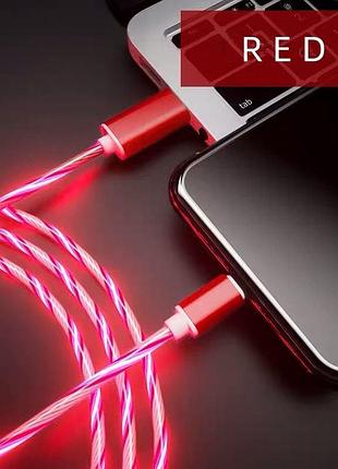 Сияющий кабель usb - micro usb розовый