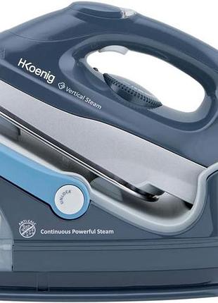H.koenig v5i - прасувальна парова станція, 2400w, 6 бар, 100 г/хв, резервуар 1.7 л, керамічна підошва, вертикальне відпарювання