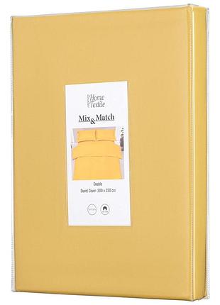 Пододеяло ardesto mix&match 200х220см сатин / на молнии желтый (art2022dvs)