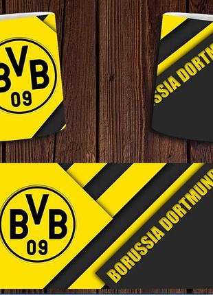 Чашка біла керамічна "фк боруссія дортмунд" borussia dortmund bvb 09 abc