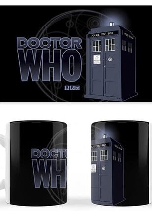 Чашка белая керамическая doctor who доктор кто abc