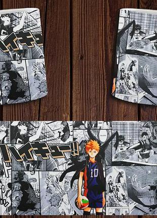 Чашка біла керамічна "волейбол" haikyuu abc