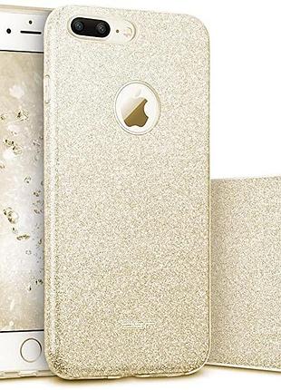 Чехол-накладка remax glitter для apple iphone 7 plus золотистый