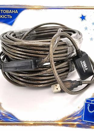 Dm активний подовжувач usb специфікація 2.2 20м прозорий з чіпом q50 для підключення пристроїв usb под spe|lz
