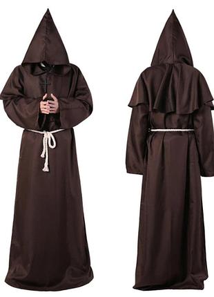 Карнавальный костюм монах коричневый rodana halloween xl