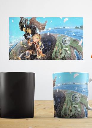 Термокружка чашка хамелеон аніме «made in abyss» зроблений у безодні чашка abc