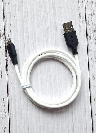 Кабель usb - lightning hoco x21 1м white 2