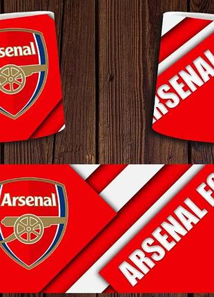 Чашка белая керамическая "фк арсенал" arsenal abc