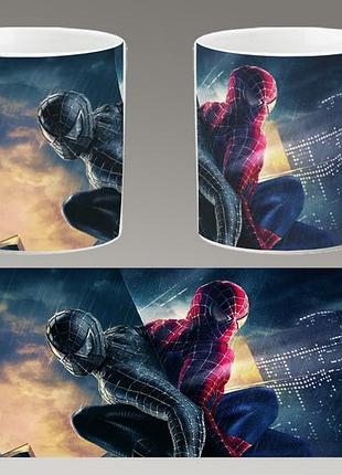 Чашка белая керамическая "человек-паук: через вселенные" spider-man abc
