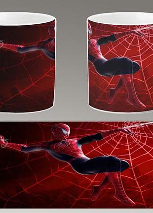Чашка белая керамическая "человек-паук: через вселенные" spider-man abc