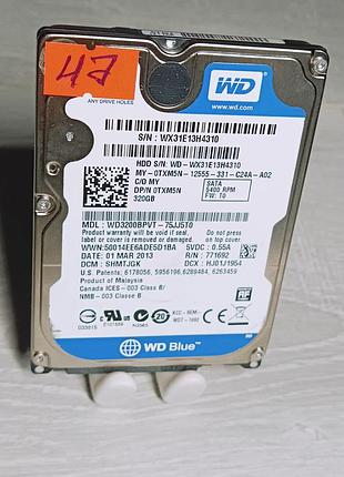 Жорсткий диск 320gb wd blue hdd для ноутбука 2.5 / 5400rpm / 9мм / sata ii
