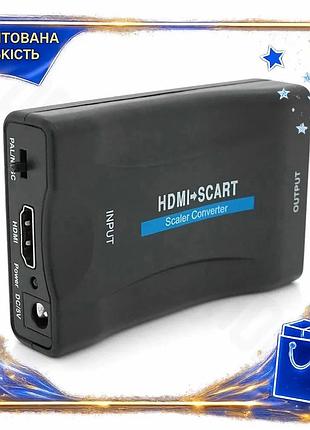 Dm конвертер hdmi на спецификация 2.2 scart 5v 2a черный переходник для подключения телевизора и видео spe|lz