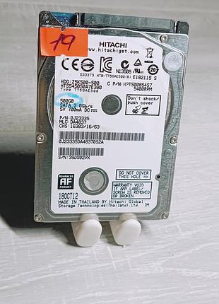 Жорсткий диск 500gb hitachi hdd для ноутбука 2.5 / 5400rpm / sata ii (sata/300) / 7мм / напрацювання 13 днів