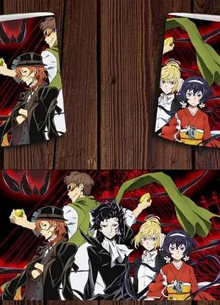 Чашка белая керамическая с принтом аниме "бродячі пси" bungou stray dogs abc