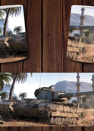 Чашка белая керамическая с принтом "world of tanks" світ танків abc