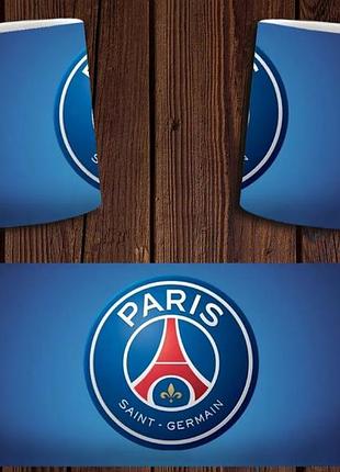 Чашка белая керамическая "фк пари сен-жермен" псж / psg abc