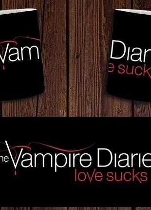 Чашка біла керамічна "дневники вампіра" the vampire diaries abc