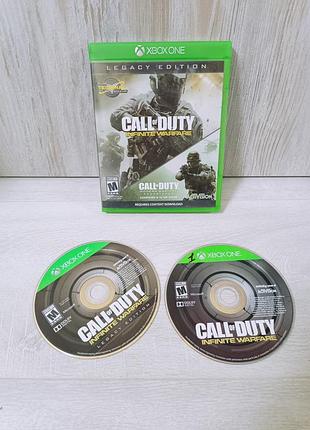 Диск с игрой call of duty: infinite warfare + modern warfare remastered для xbox one / уценка