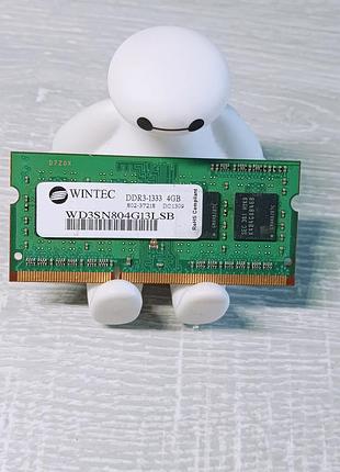 Оперативна пам'ять sodimm для ноутбука 4gb wintec ddr3-1333mhz pc3-10600s
