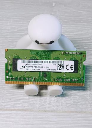 Sodimm оперативная память для ноутбука 4gb micron ddr3-1600mhz pc3l-12800s