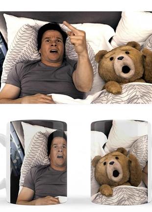Чашка біла керамічна третій лишень (ted) abc