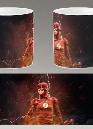 Чашка белая керамическая "флэш" flash abc