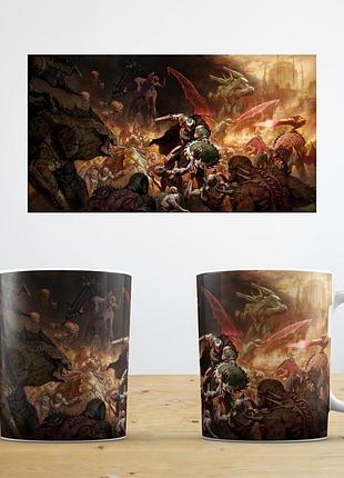 Чашка з прінтом doom: the dark ages abc