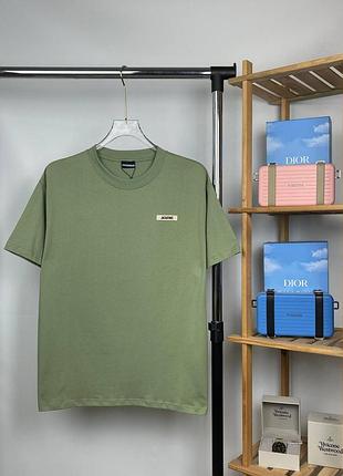 Оливкова футболка jacquemus | jacquemus t-shirt | стильна бавовняна футболка premium