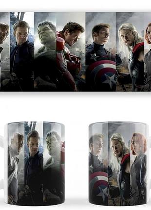Чашка біла керамічна marvel the avengers (марвел месники) abc