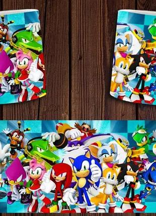 Чашка біла керамічна "sonic" соник abc