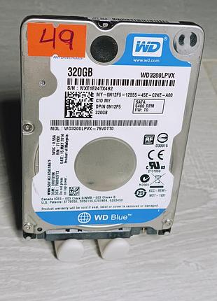 Жорсткий диск 320gb wd blue hdd для ноутбука 2.5 / 5400rpm / 7мм / sata iii (sata/600)