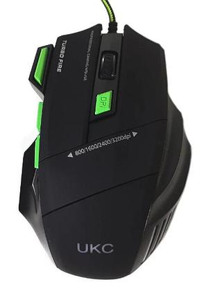 Набор игровая мышь + коврик ukc art-6967