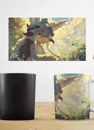 Термокрупка чашка хамелеон аниме «made in abyss» сделанный в бесдне чашка abc
