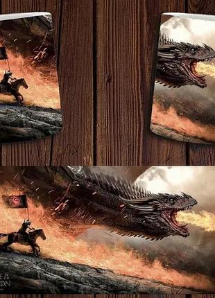Чашка белая керамическая с принтом "дім дракона" house of the dragon abc