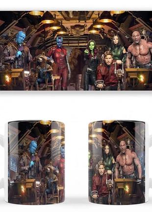 Чашка біла керамічна guardians of the galaxy стражі галактики abc