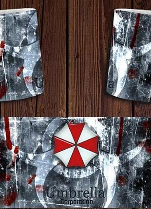Чашка белая керамическая "resident evil" обитель зла abc