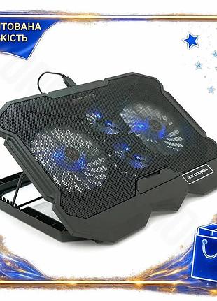Dm підставка для ноутбука специфікація 2.2 icecoorel для 10-17 дюймів з вентиляторами охолодження чорн spe|lz