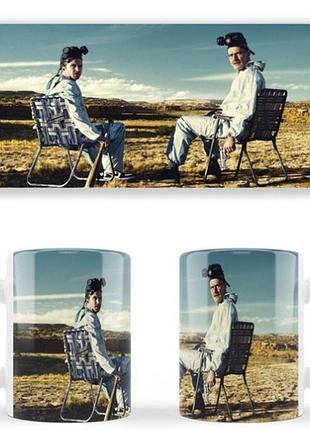 Чашка біла керамічна breaking bad во все важкі abc