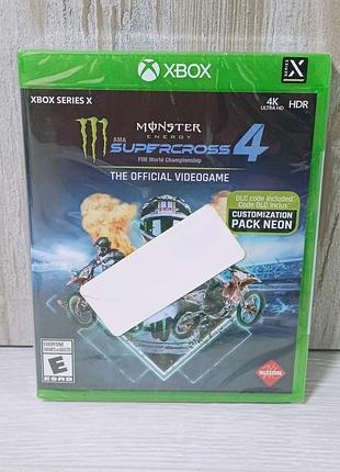 Диск з грою monster energy supercross - the official videogame 4 до xbox series x / (новий/запакований)