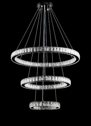 Современная светодиодная хрустальная люстра l50603/70+50+30/3 led