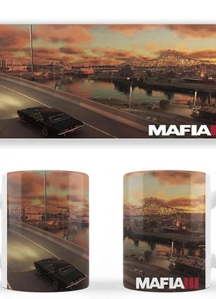 Чашка белая керамическая mafia iii (мафия 3) abc