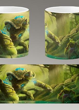 Чашка біла керамічна "dota 2" дота 2 abc