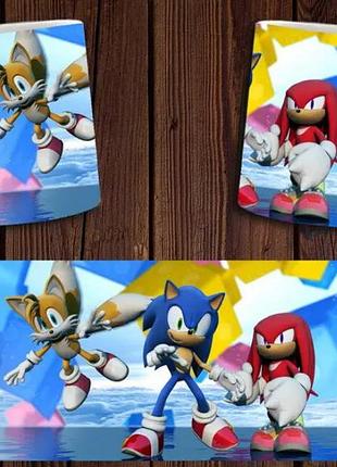 Чашка біла керамічна "sonic" соник abc
