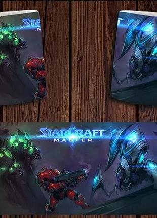 Чашка белая керамическая с принтом "starcraft" старкрафт abc