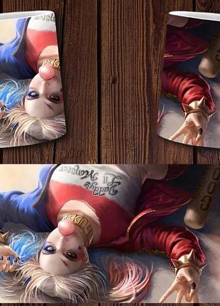 Чашка белая керамическая "харли квинн" harley quinn abc